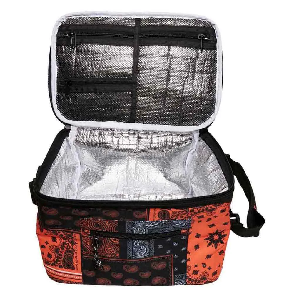 Купить Urban classics tb5117-black/orange_onesize Сумка-холодильник Patchwork Print Black / Orange 10x10x10 7ft.ru в интернет магазине Семь Футов
