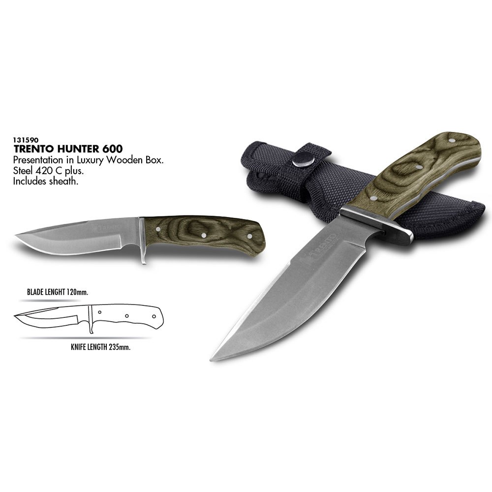 Купить Trento 131590 Hunter 600 Нож Зеленый  Black 120 mm 7ft.ru в интернет магазине Семь Футов