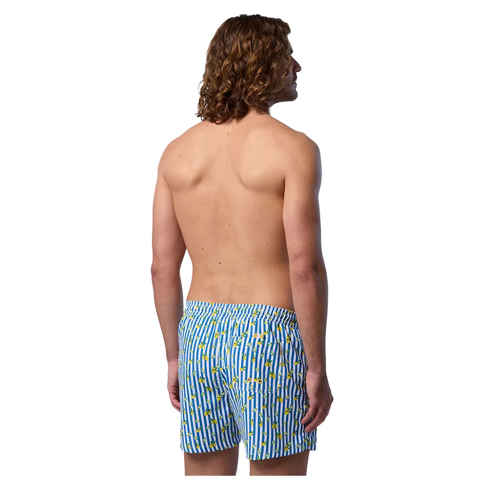 Купить North sails 673746-C005-XL плавательные шорты Allover Volley White Blue Stripes / Lemon XL 7ft.ru в интернет магазине Семь Футов