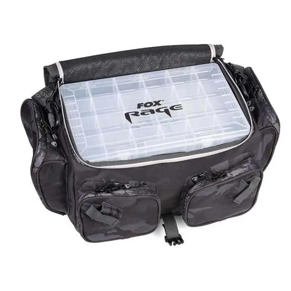 Купить Fox rage nlu148 Сумка для рыболовных снастей Camo Voyager Large Black Camo 40x30x25 7ft.ru в интернет магазине Семь Футов