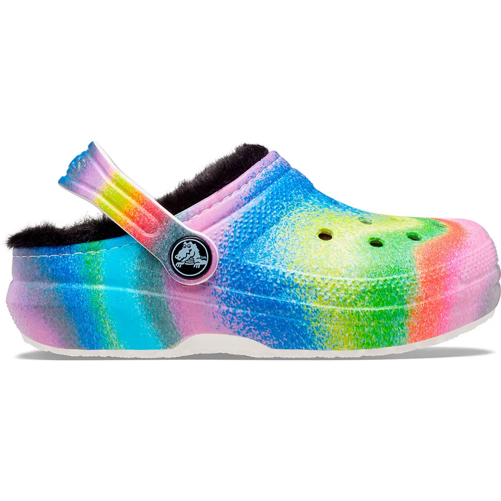 Купить Crocs 208095-94s-c5 Деревянные башмаки Classic Lined Spray Dye White / Multi 35x25x15 EU 20 7ft.ru в интернет магазине Семь Футов