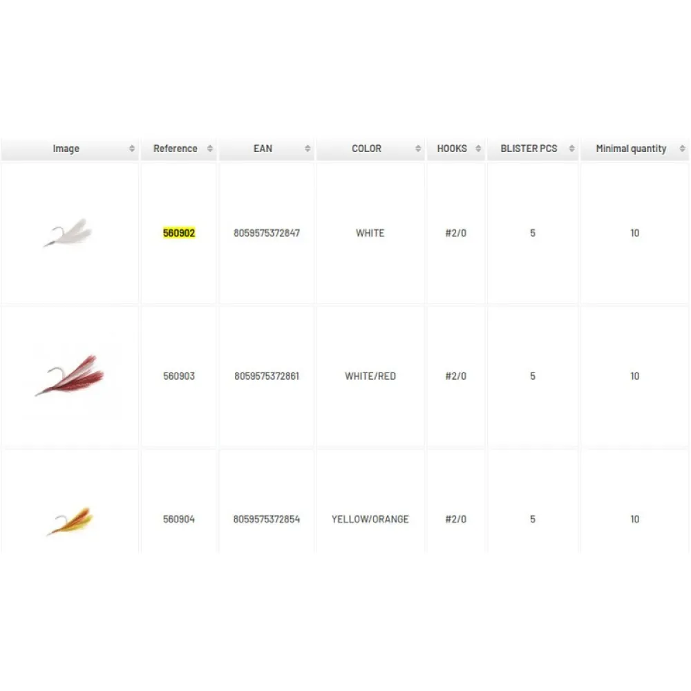 Купить Sele 564106 Assist hook Feather  White 6 7ft.ru в интернет магазине Семь Футов