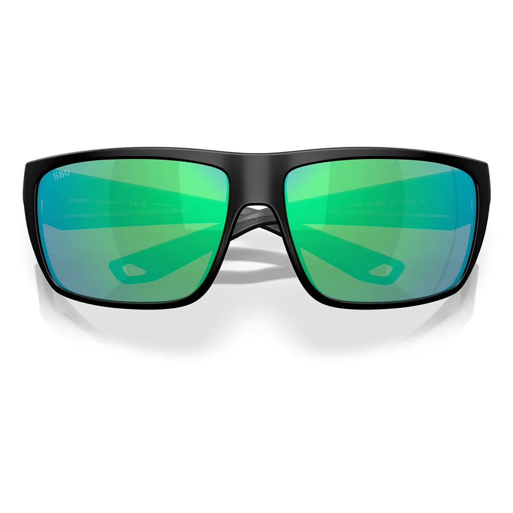 Купить Costa 06S9129-91290364 поляризованные солнцезащитные очки Fly line Matte Black / Black Matte Green Mirror 580G/CAT3 7ft.ru в интернет магазине Семь Футов