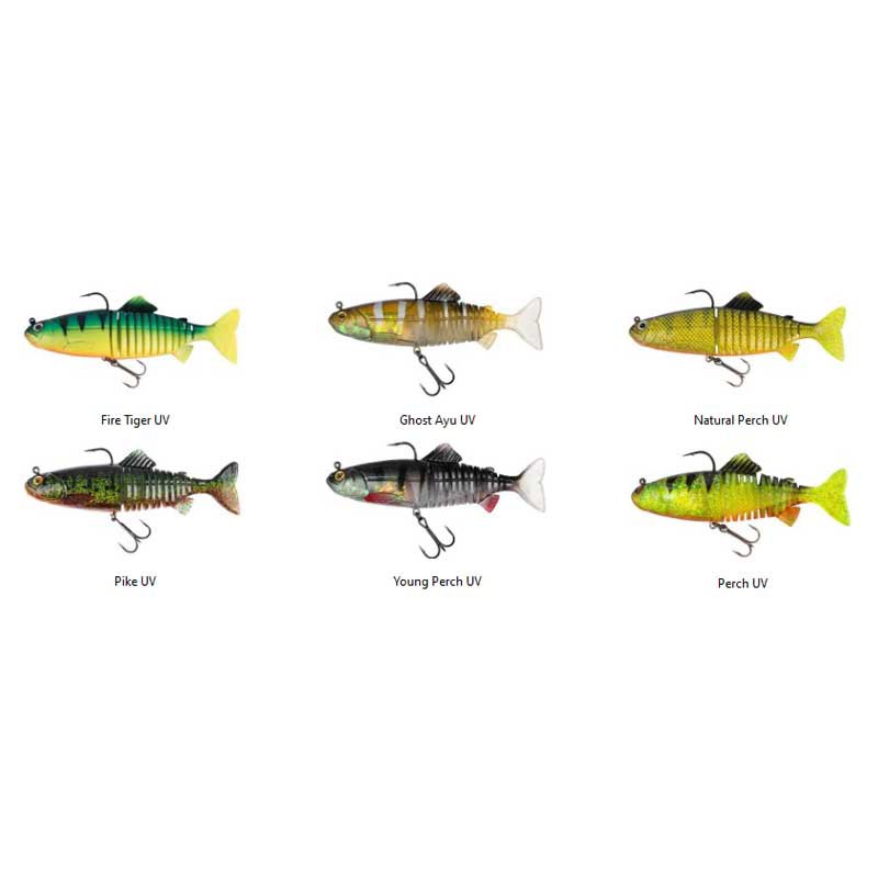 Купить Fox rage NRE293 Replicant Jointed Мягкая приманка 150 mm 60g Золотистый Young Perch UV 7ft.ru в интернет магазине Семь Футов