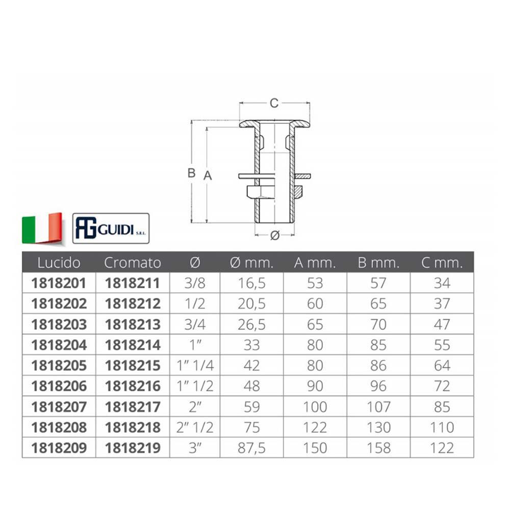 Купить Guidi 1818205 Сквозь корпус  Bronze 1 1/4´´  7ft.ru в интернет магазине Семь Футов