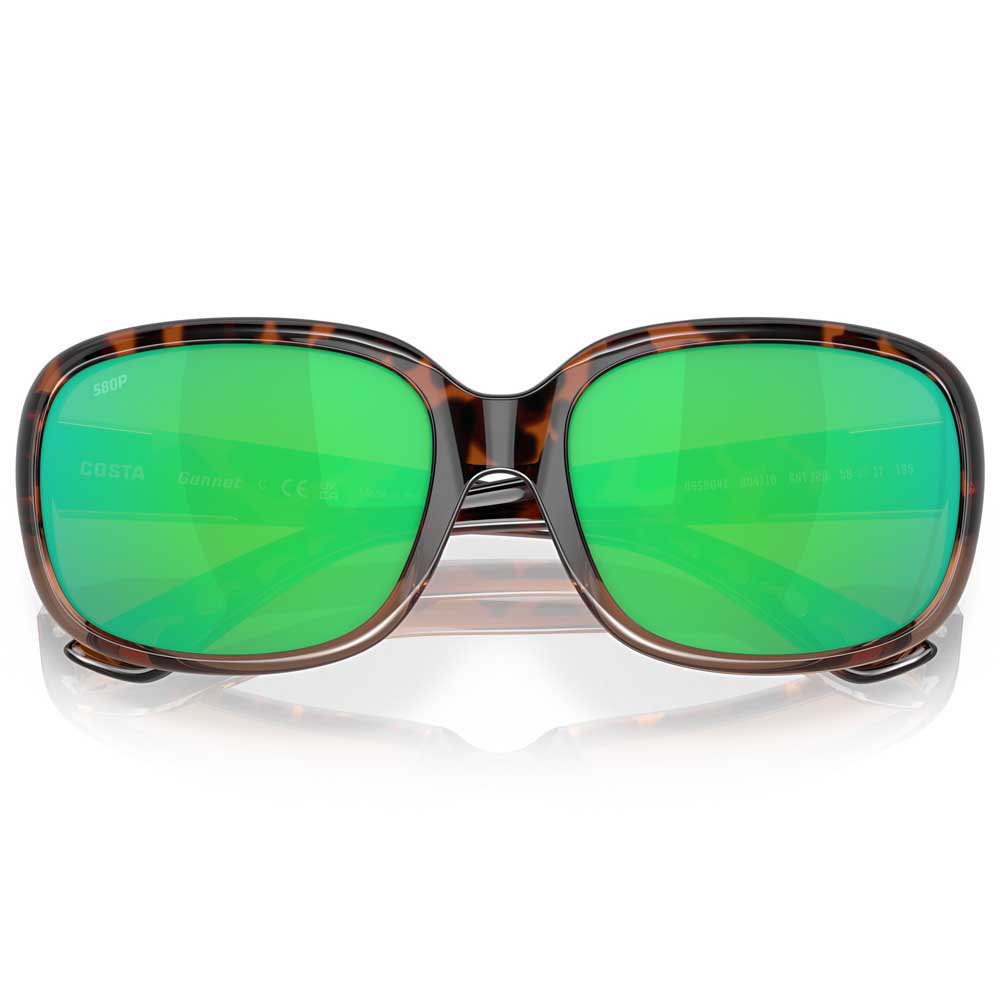 Купить Costa 06S9041-90411058 Зеркальные поляризованные солнцезащитные очки Gannet Shiny Tortoise Fade Green Mirror 580P/CAT2 7ft.ru в интернет магазине Семь Футов