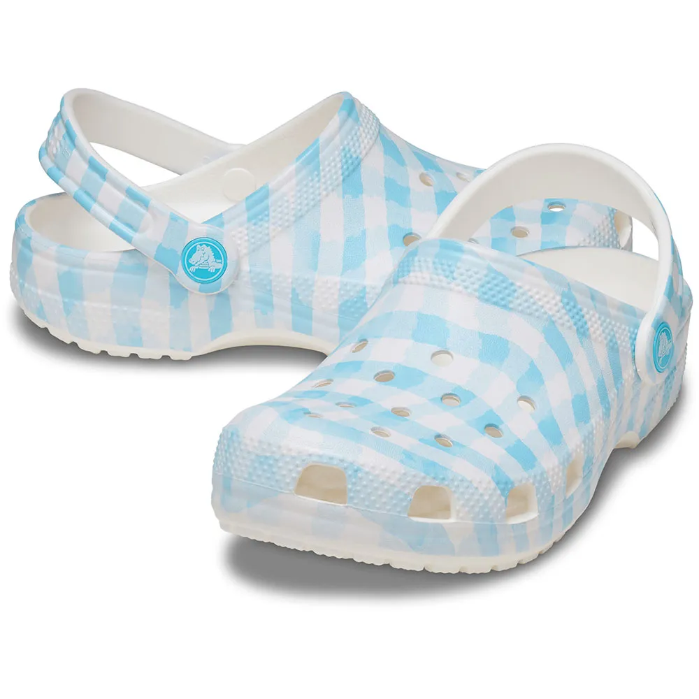 Купить Crocs 211006-16s-m6/w8 Деревянные башмаки Classic Gingham White / Blue 35x25x15 EU 38 7ft.ru в интернет магазине Семь Футов
