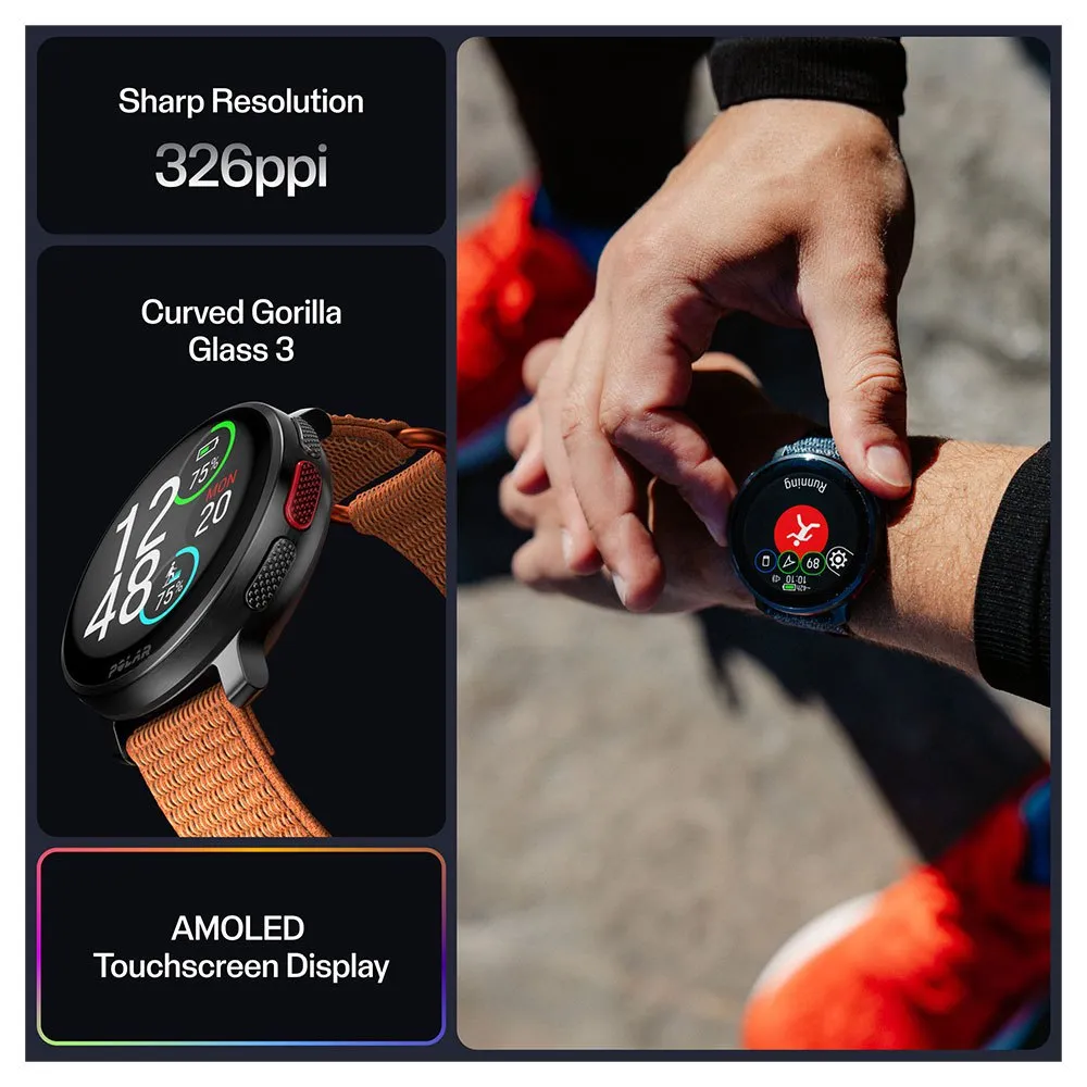 Купить Polar 900113026 Часы Vantage V3 + ремешок H&L Коричневый Black / Orange S-L 7ft.ru в интернет магазине Семь Футов