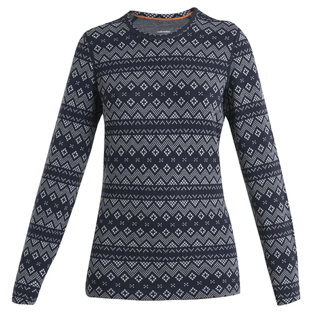 Купить Icebreaker 0a56v2259m Базовый слой с длинным рукавом Vertex Crewe First Snow Merino Midnight Navy / Snow / J 30x25x2 7ft.ru в интернет магазине Семь Футов