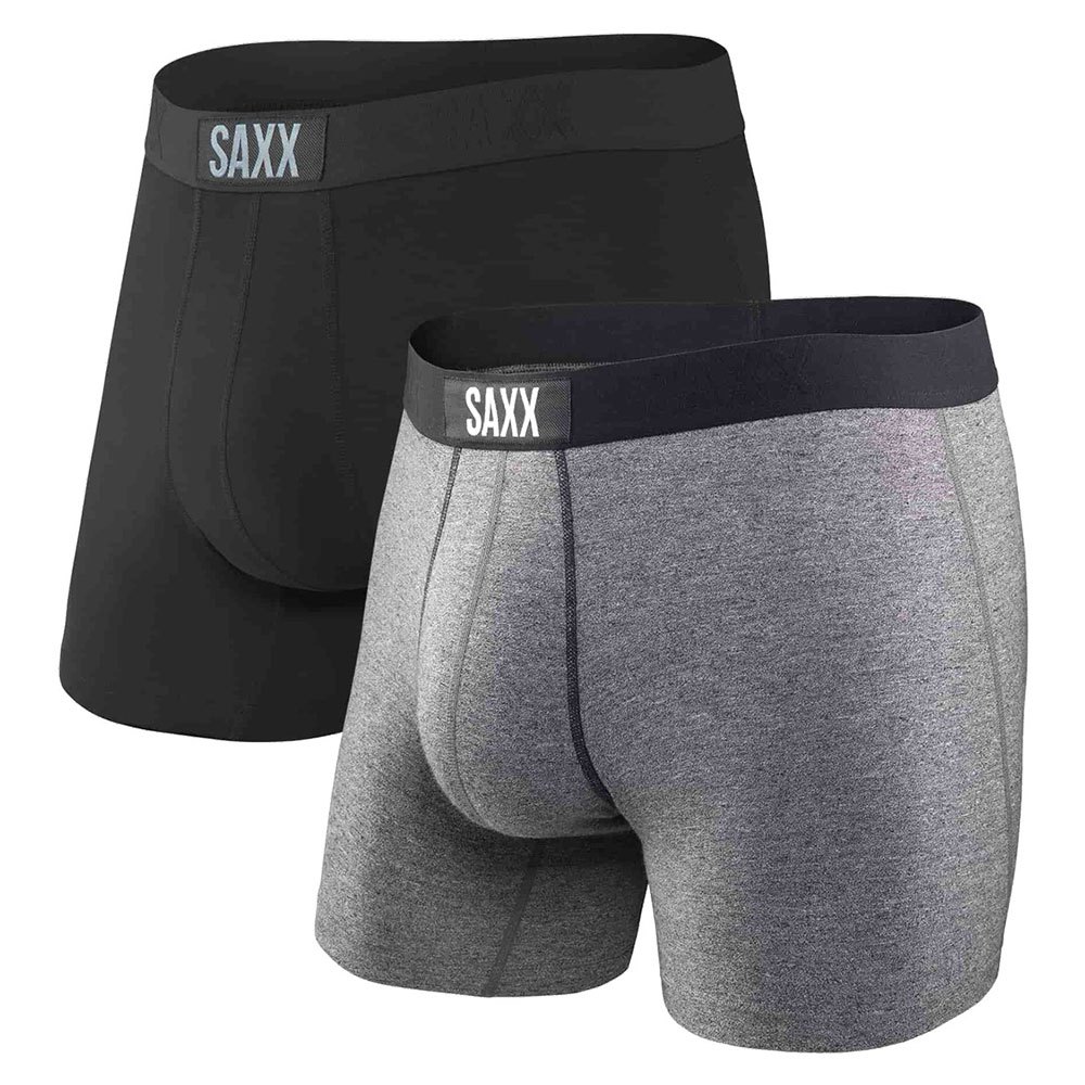 Купить SAXX Underwear SXPP2V.BGP.S Боксёр Vibe 2 Единицы Серый Black / Grey S 7ft.ru в интернет магазине Семь Футов