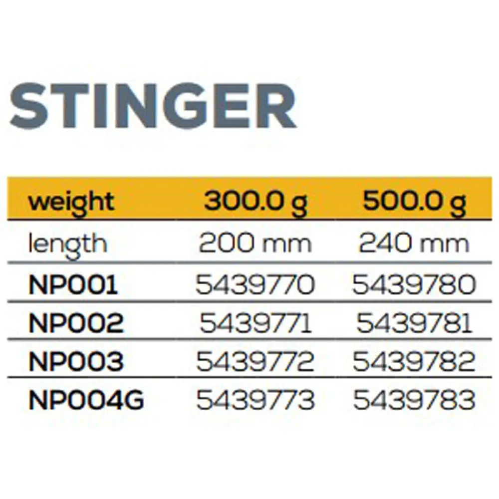 Купить Golden catch 5439780 Jig Stinger 500g 240 mm NP001 25x10x7 7ft.ru в интернет магазине Семь Футов