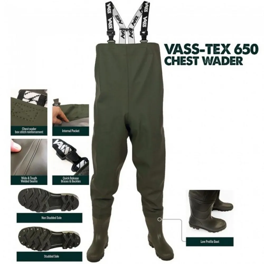 Купить Vass VA650-70/7/45 ПВХ-болотники Tex 650 Зеленый  Khaki EU 45 7ft.ru в интернет магазине Семь Футов