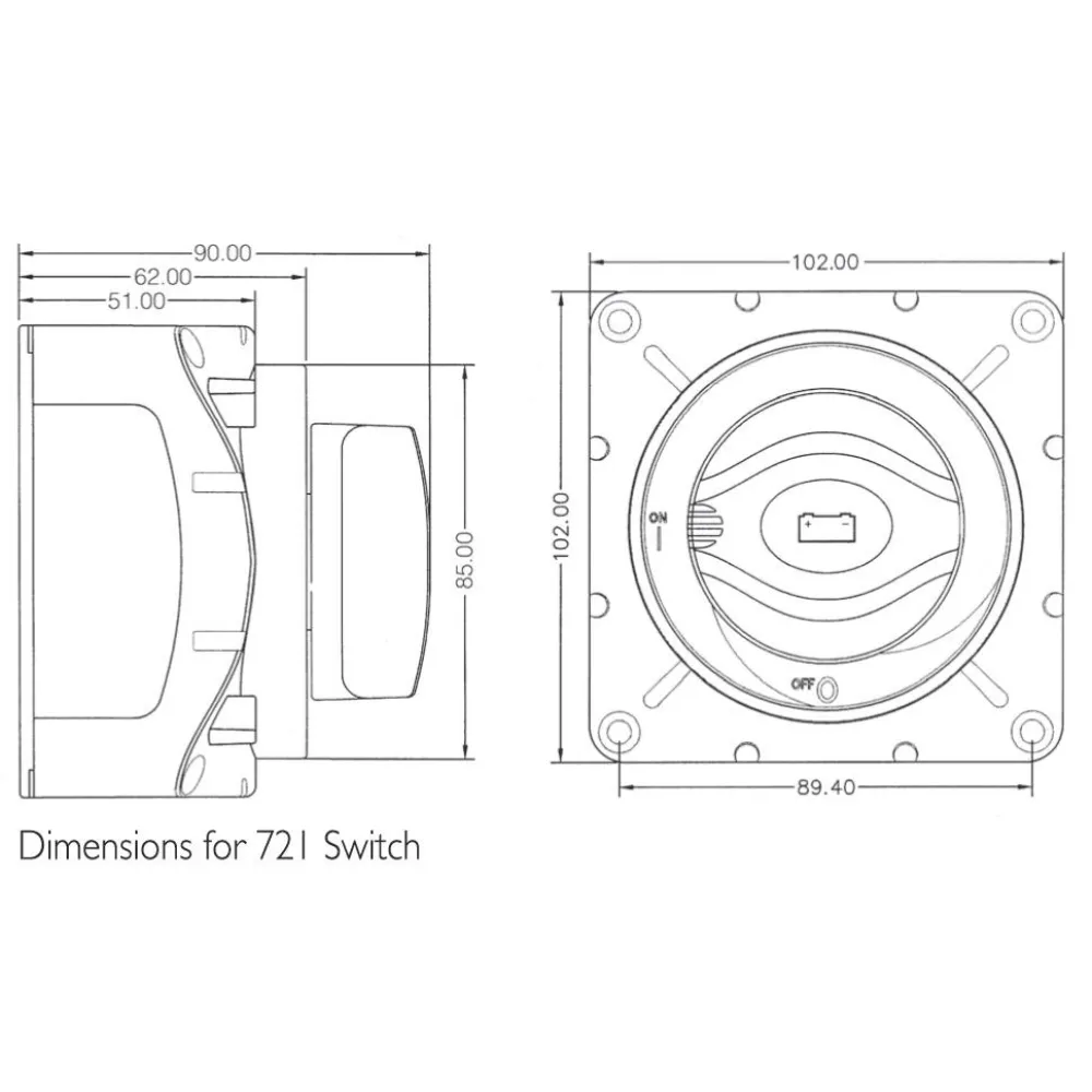 Купить Bep marine dbe-021 Мощный аккумуляторный выключатель 10x10x5 600 A 7ft.ru в интернет магазине Семь Футов