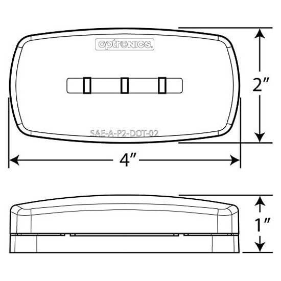 Купить Optronics 158-MC32ABP MC32ABP Овальный габаритный фонарь Оранжевый Amber 4 x 1 1/8 x 2´´ 7ft.ru в интернет магазине Семь Футов