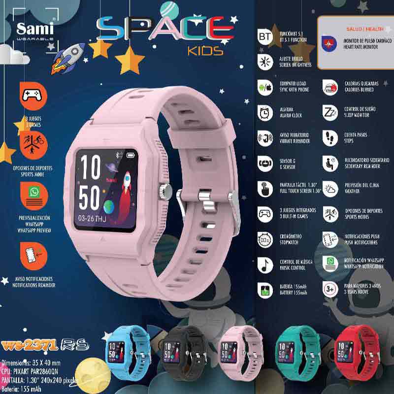 Купить Sami WS2371RS Смарт-часы Space Kids Розовый  Pink 7ft.ru в интернет магазине Семь Футов