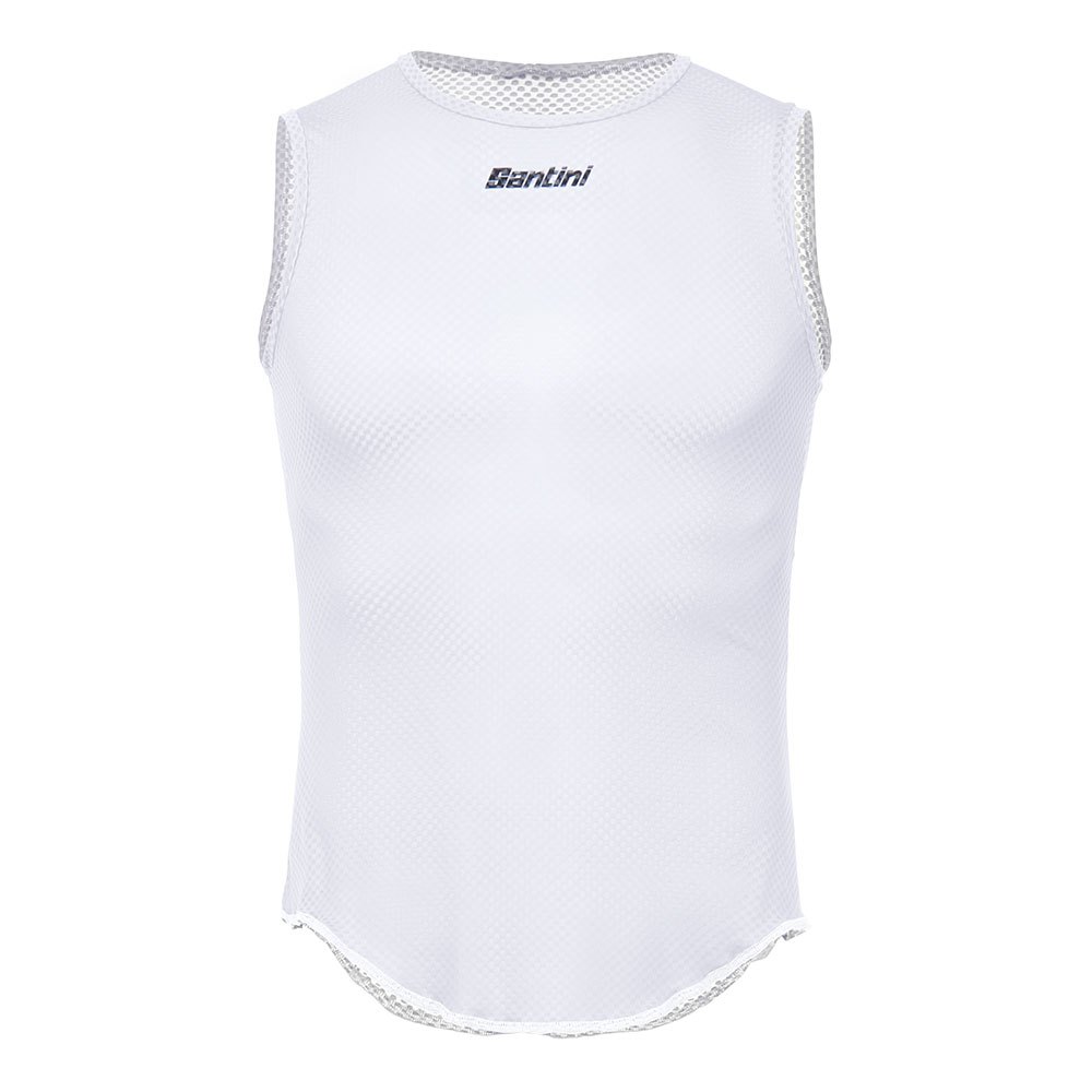 Купить Santini BM002GLLLIEVE-BI-XL Безрукавная базовая футболка Lieve Белая White XL 7ft.ru в интернет магазине Семь Футов