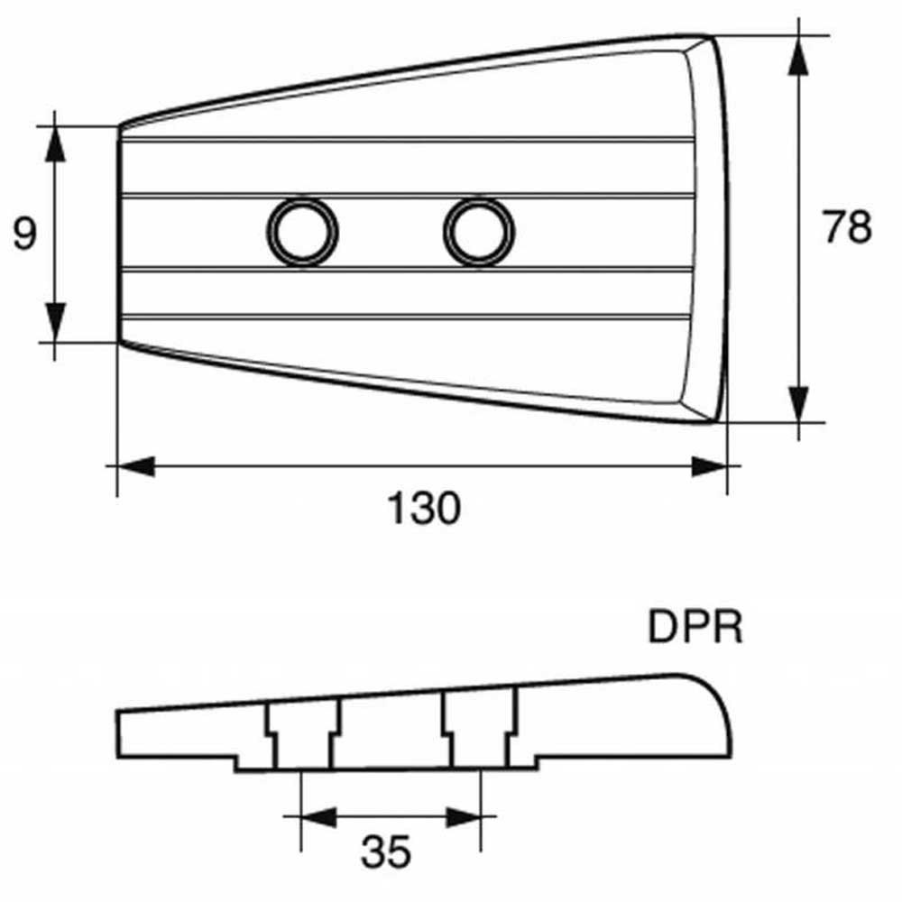 Купить Tecnoseal 2626537 DPR Цинковая пластина для ног  Silver 130 x 78 x 9 mm  7ft.ru в интернет магазине Семь Футов