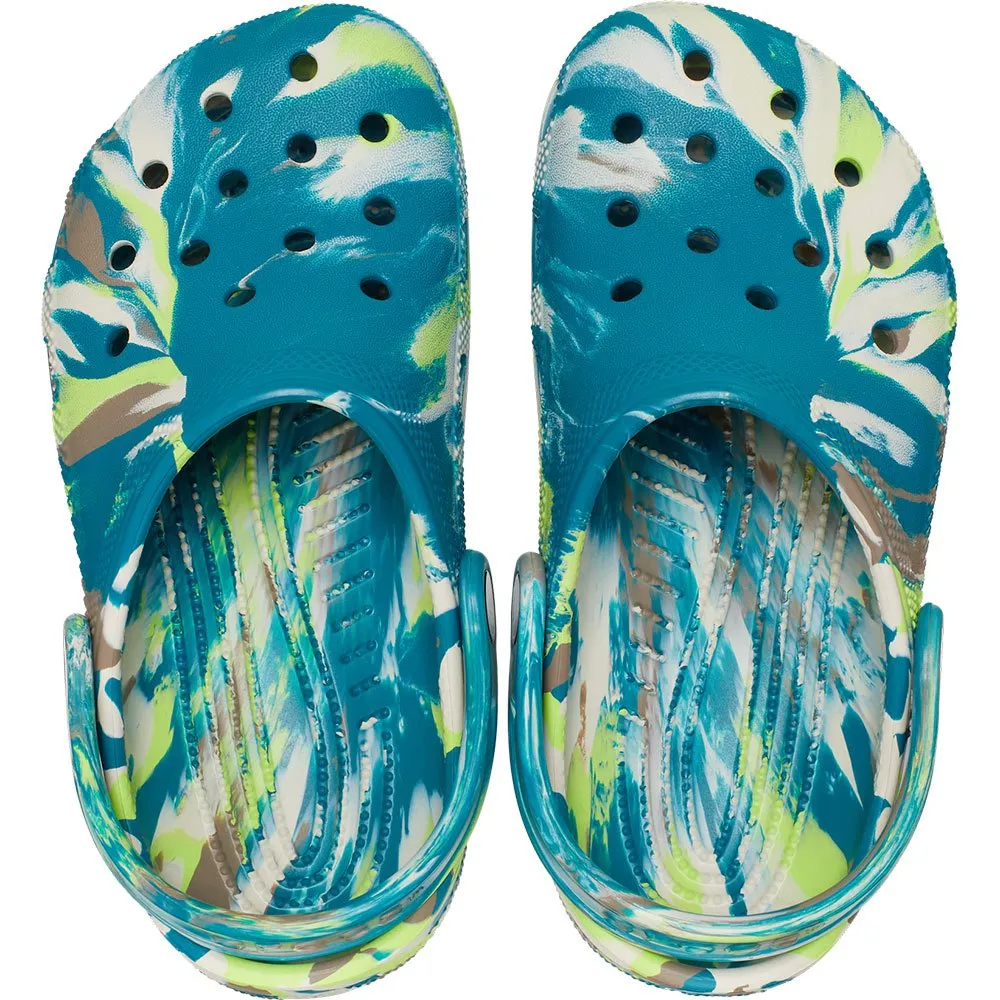 Купить Crocs 206838-3uf-c5 Деревянные башмаки Classic Marbled Limeade / Multi 35x25x15 EU 20 7ft.ru в интернет магазине Семь Футов