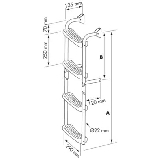 Купить Plastimo 55699 Stainless Steel Folding Ladder 90 Crook Серый 1+2 Steps 7ft.ru в интернет магазине Семь Футов