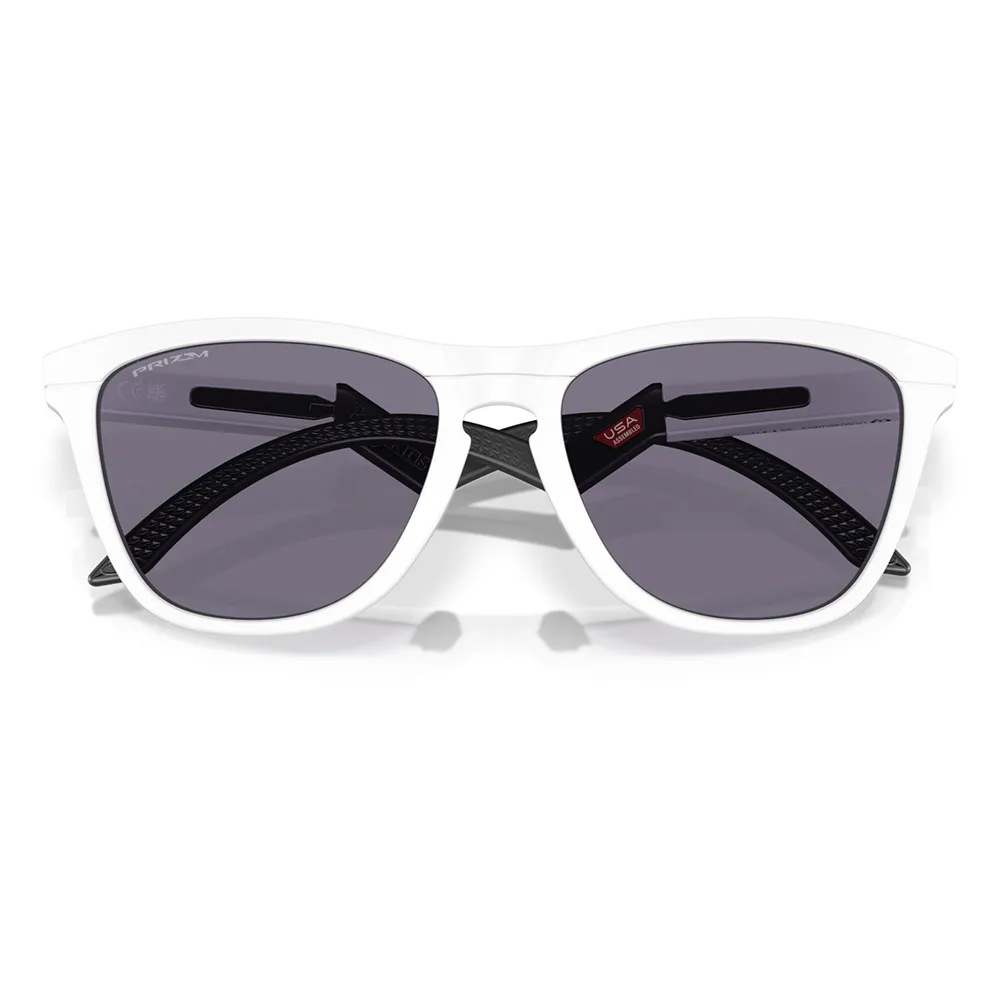 Купить Oakley OO9289-0855-55 Солнцезащитные очки Frogskins hybrid Бесцветный Matte White Prizm Grey/CAT3 7ft.ru в интернет магазине Семь Футов