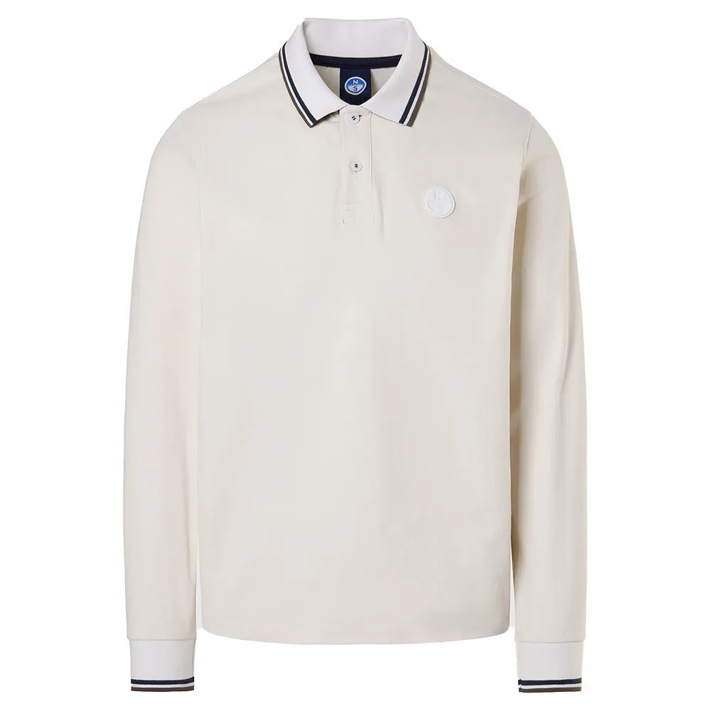 Купить North sails 692336-0105-L Поло с длинным рукавомным рукавом Logo Белая Marshmallow L 7ft.ru в интернет магазине Семь Футов