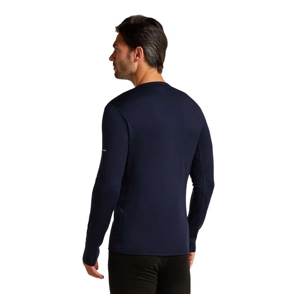Купить Icebreaker 0A5761401L Базовый слой с длинным рукавом Merino 200 Oasis Snow Wave Голубой Midnight Navy L 7ft.ru в интернет магазине Семь Футов