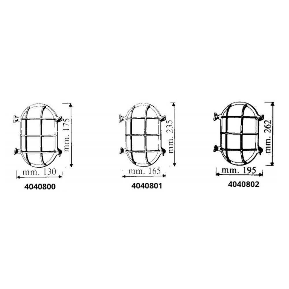 Купить Foresti & suardi 4040801 60W Овальный переборочный фонарь Grey 235 x 165 mm  7ft.ru в интернет магазине Семь Футов