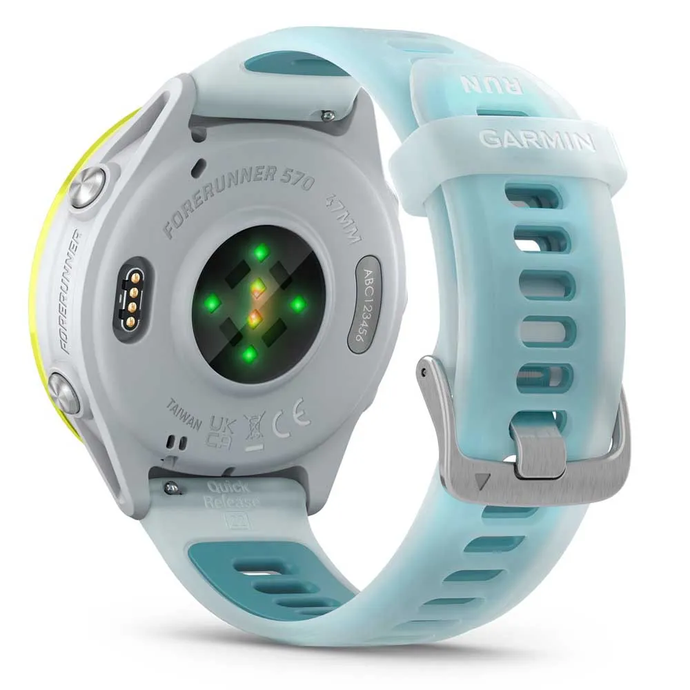 Купить Garmin 010-02971-01 Reloj Forerunner 570 47 mm Голубой  Amp Yellow Aluminum / Translucent Whitestone / Turquoise 7ft.ru в интернет магазине Семь Футов