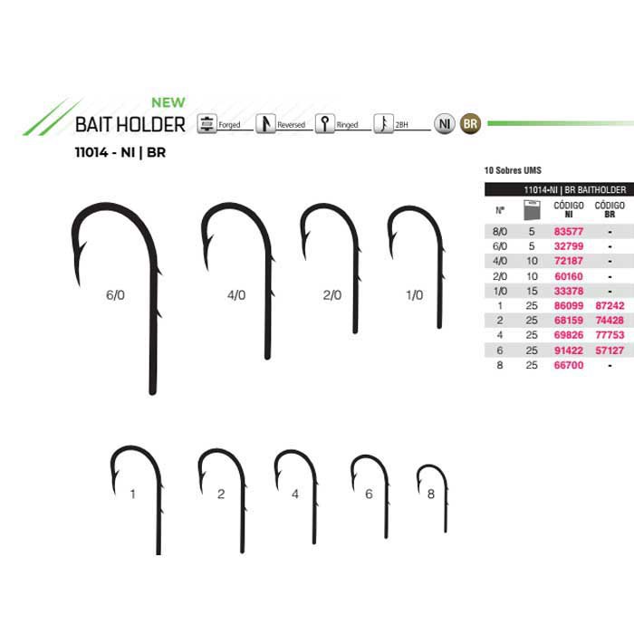 Купить Kali 32799-UNIT Hakko Bait Holder Зубчатый Крюк  Nickel 6/0 7ft.ru в интернет магазине Семь Футов