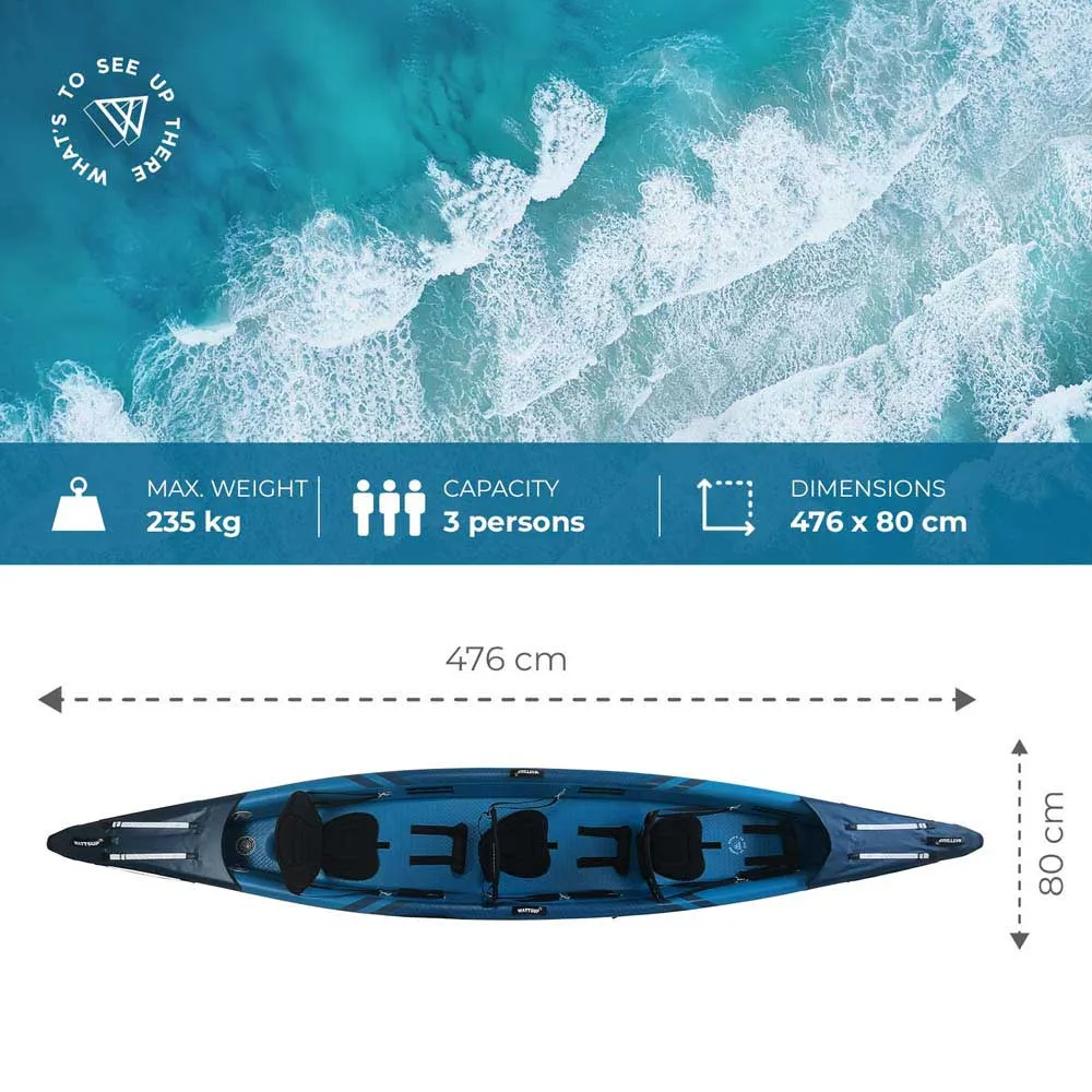 Купить Wattsup PB-WKTOR3 Надувная байдарка Torpedo 3P  Multicolour 7ft.ru в интернет магазине Семь Футов
