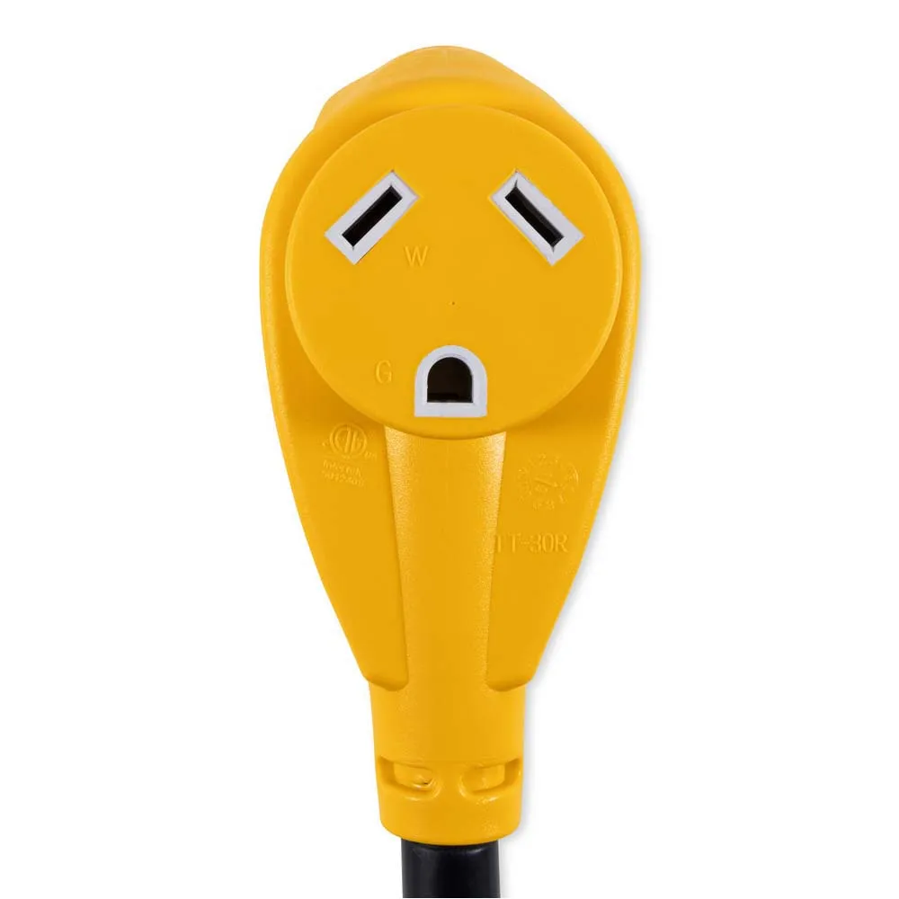 Купить Camco 17-55382 Адаптер с 4 контактами Power Grip Black / Yellow 30A 7ft.ru в интернет магазине Семь Футов