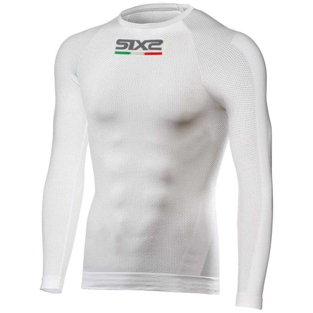 Купить Sixs U00TS2XLBIFI Компрессионная футболка с длинным рукавом TS2 Белая White Carbon L-XL 7ft.ru в интернет магазине Семь Футов
