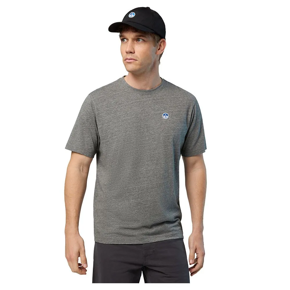 Купить North sails 692970-0928-XS Футболка с коротким рукавом Basic Bollo Серый Medium Grey Melange XS 7ft.ru в интернет магазине Семь Футов