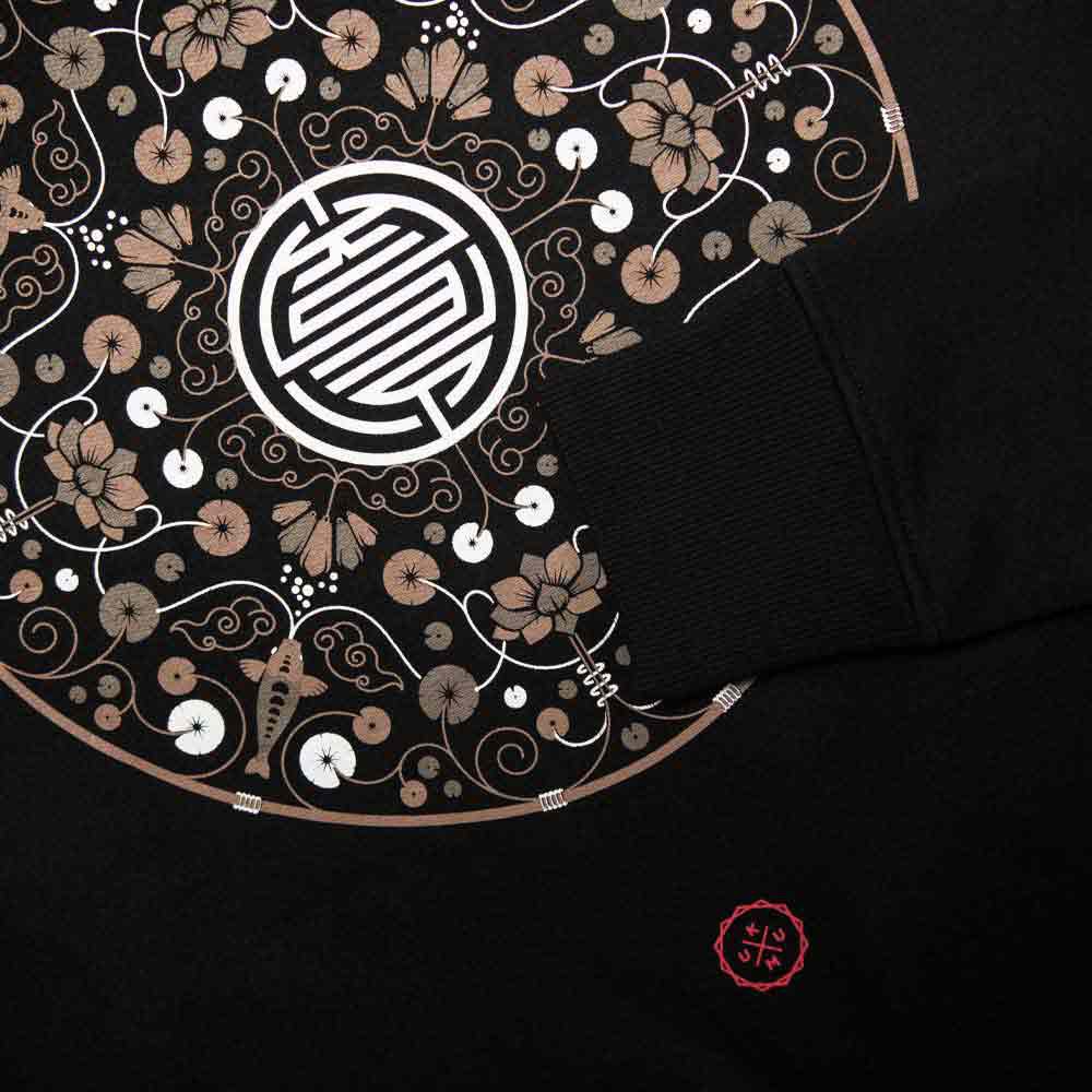 Купить Kumu 007540-00008-00200-00 Толстовка с капюшоном Lotus Черный Black M 7ft.ru в интернет магазине Семь Футов
