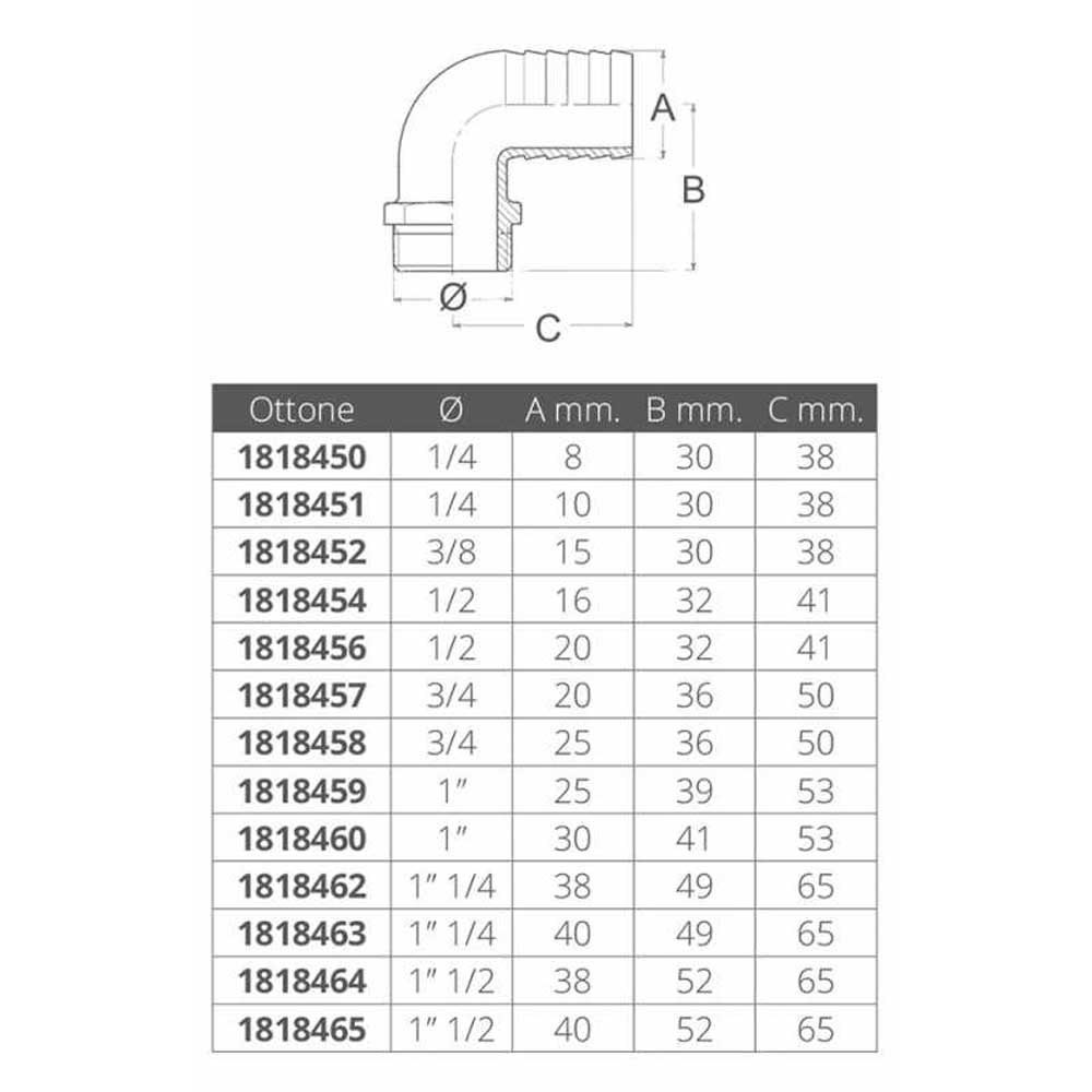 Купить Guidi 1818465 40 mm Изогнутый соединитель шланга Bronze 1 1/2´´  7ft.ru в интернет магазине Семь Футов