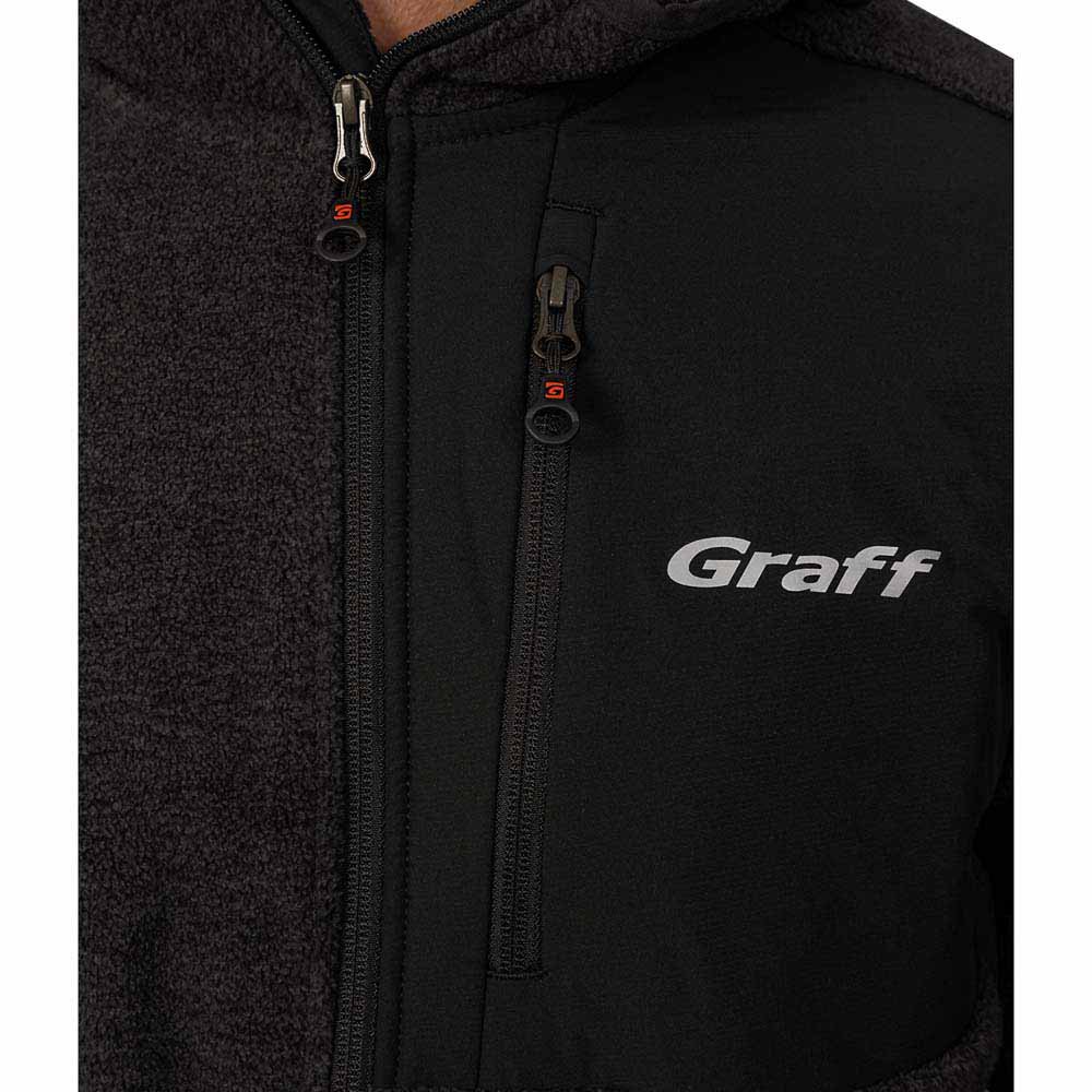 Купить Graff 233-P-BL-2-4XL Толстовка на молнии Outdoor 233PBL2 Черный Black 4XL 7ft.ru в интернет магазине Семь Футов