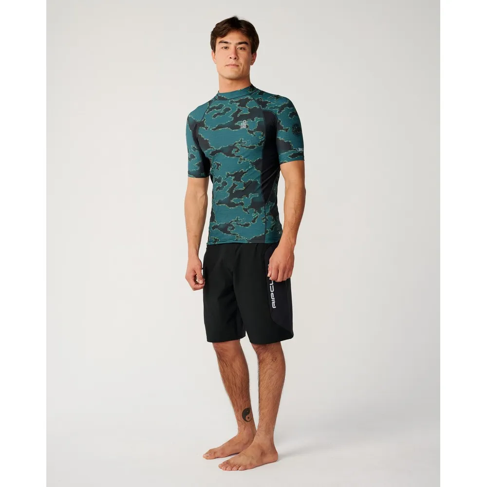 Купить Rip curl 18emrv_0076_xl Rash guard с коротким рукавом S-Series UPF Perf Blue Green 30x25x2 7ft.ru в интернет магазине Семь Футов