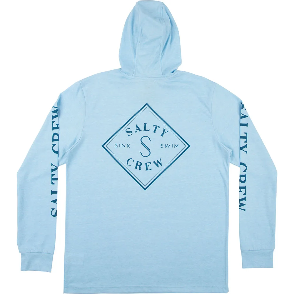 Купить Salty crew 20135237-LBL-S Футболка с длинным рукавом от высыпаний Tippet Pocket Hood Tech Light Blue S 7ft.ru в интернет магазине Семь Футов