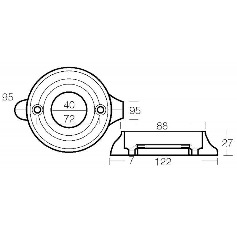 Купить Tecnoseal 2626512M Sea Drive 120 Анод из магниевого ошейника  Silver 7ft.ru в интернет магазине Семь Футов