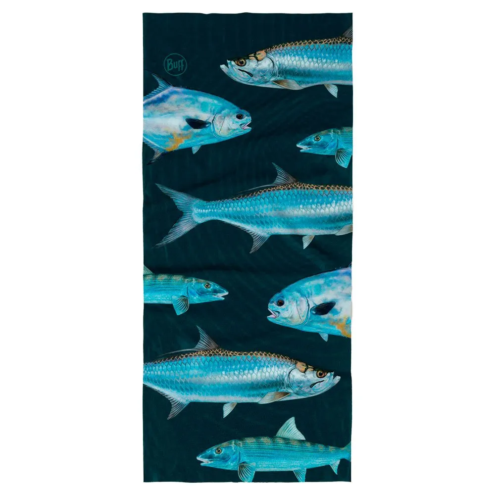 Купить Buff ® 133842.779.10.00 Шарф-хомут Coolnet UV® Голубой  Saltwater Night Blue 7ft.ru в интернет магазине Семь Футов