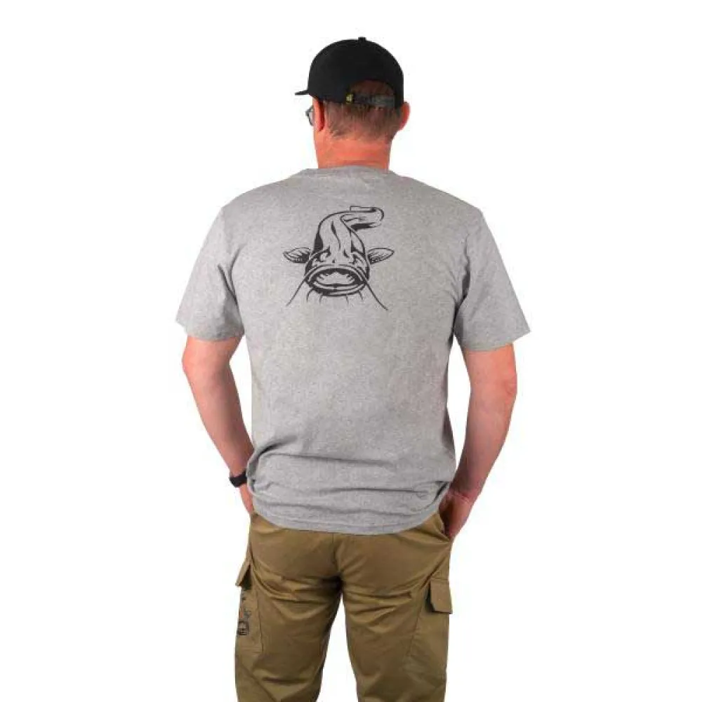 Купить Black cat BO500068 Футболка с коротким рукавом Logo Grey Marl 3XL 7ft.ru в интернет магазине Семь Футов