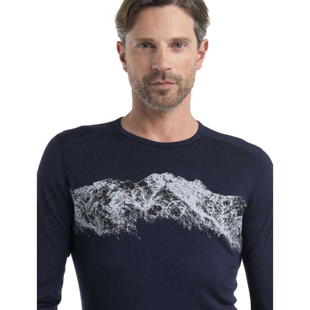 Купить Icebreaker 0A56QU401S Базовый слой с длинным рукавом 200 Oasis Crewe Remarkables Merino Голубой Midnight Navy S 7ft.ru в интернет магазине Семь Футов