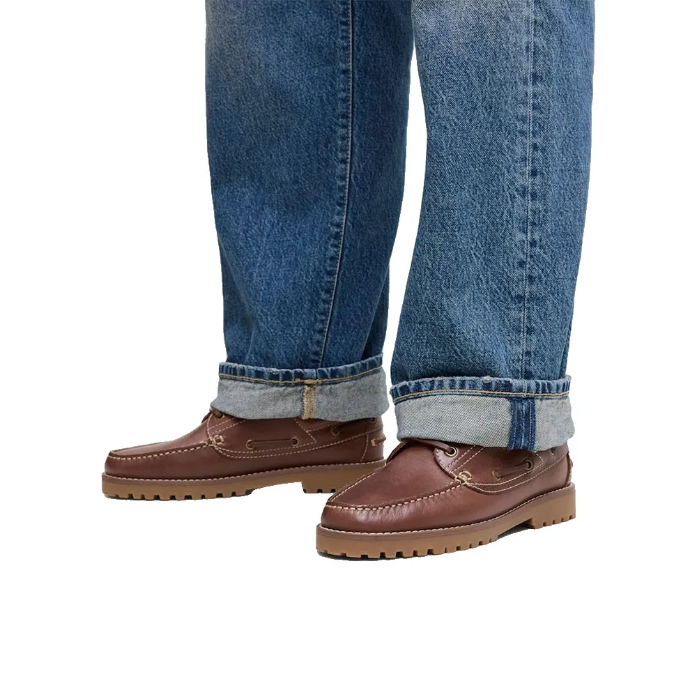 Купить Jack & jones 12285797-cognac-43 Палубные туфли Brooklyn Leather 35x25x15 EU 43 7ft.ru в интернет магазине Семь Футов