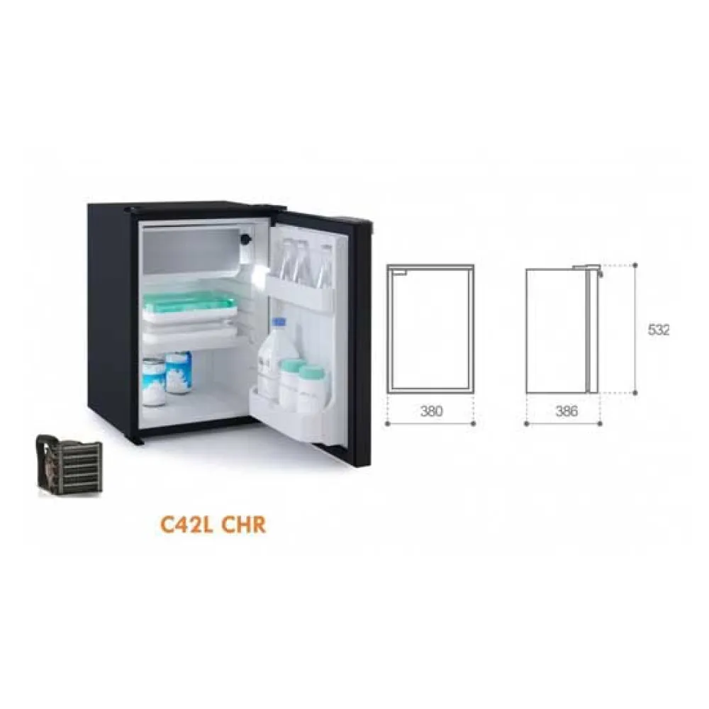 Купить Vitrifrigo 2435061 Холодильник Chromelock C42L 42L Black 55x40x40 532 x 380 x 384 mm 7ft.ru в интернет магазине Семь Футов