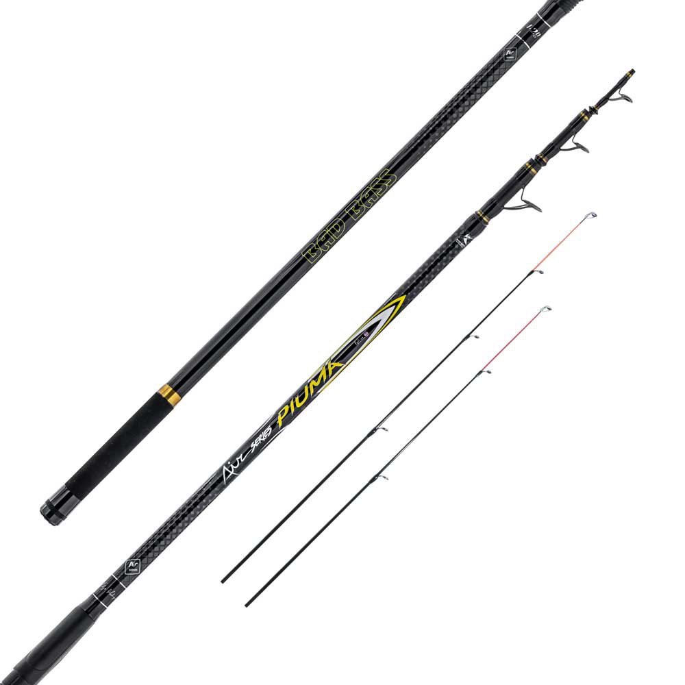 Купить Bad bass D3000399 Piuma Double Tip Телескопическая удочка для серфинга Black 4.50 m 7ft.ru в интернет магазине Семь Футов