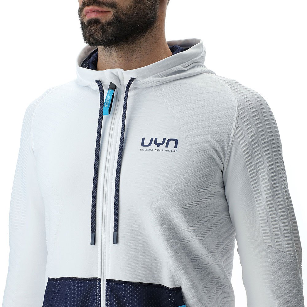 Купить UYN O102531-W569-S Толстовка на молнии Skipper Голубой Lucent White S 7ft.ru в интернет магазине Семь Футов