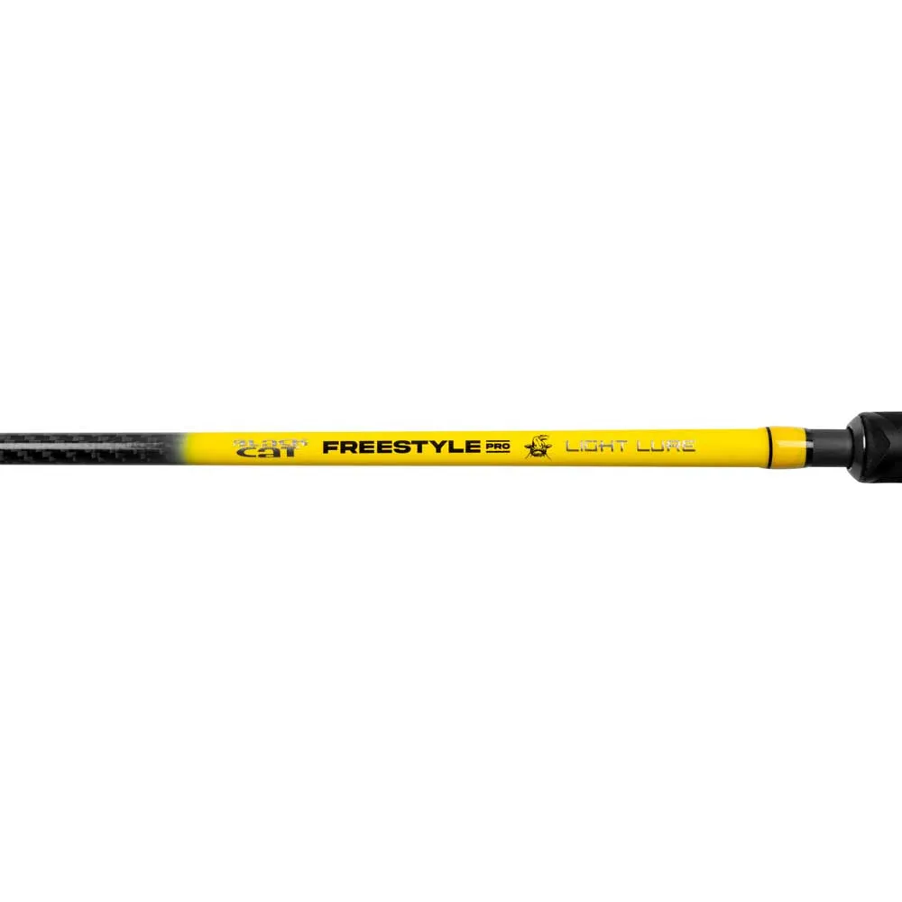Купить Black cat bo140006 Удилище для сома Freestyle Pro Light Lure Black / Yellow 150x10x10 2.2 m 7ft.ru в интернет магазине Семь Футов