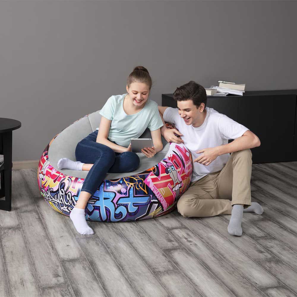 Купить Bestway 75075 Graffitti Воздушный стул  Multicolour 112x112x66cm 7ft.ru в интернет магазине Семь Футов