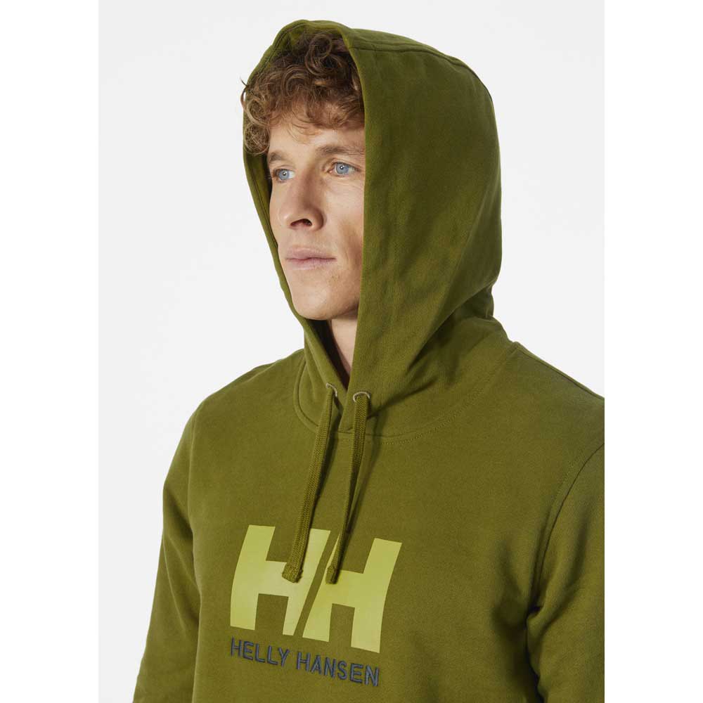 Купить Helly hansen 33977_461-S Толстовка с капюшоном Logo Зеленый Olive Green S 7ft.ru в интернет магазине Семь Футов