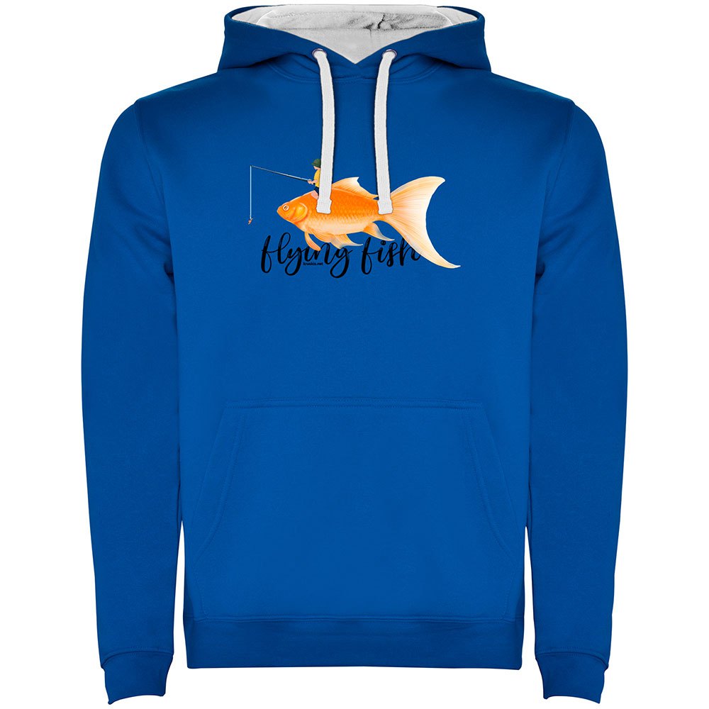 Купить Kruskis SU1067020501K190 Толстовка с капюшоном Flying Fish Two-Colour Голубой Royal Blue / White M 7ft.ru в интернет магазине Семь Футов